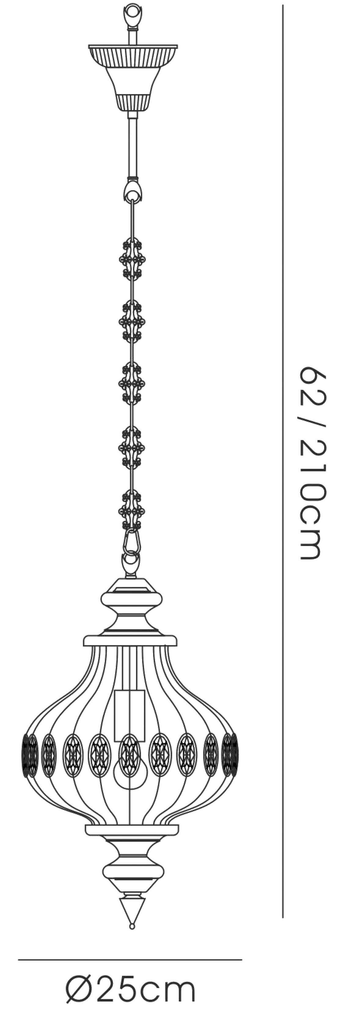 Marisa Crystal Ceiling Lights Diyas Single Crystal Pendants